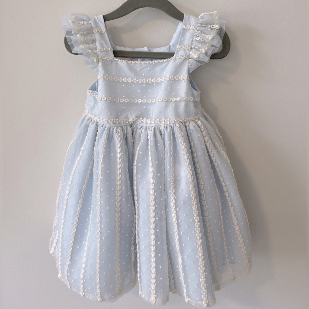PASTOURELLE 12-18M Light Blue Special Occasion Dress for Baby Girl